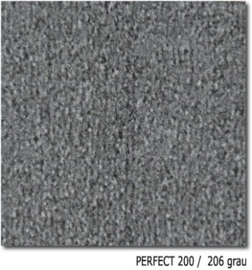 Teppichfliesen - PERFECT 200 - SL - Teppichfliese - Colour: 206 grau 