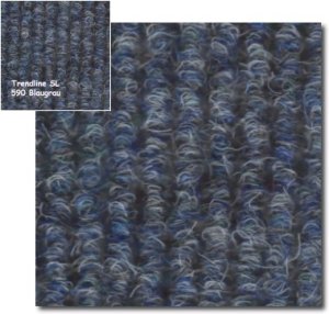Teppichfliesen - TRENDLINE - SL - Teppichfliese - Colour: 590 blaugrau 