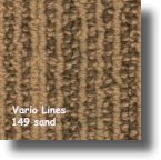 Vario Lines - selbstliegende Teppichfliesen, zu verlegen auf glattem, trockenem, sauberem Untergrund. Verlegerichtung beachten.